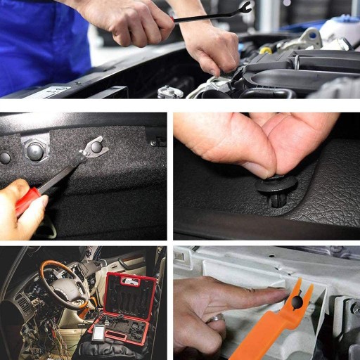 UNIVERZÁLNE KLOPY ŠPIČKY AUTOSPOJKY NA AUTOČALÚNENIE SADA 100 EL