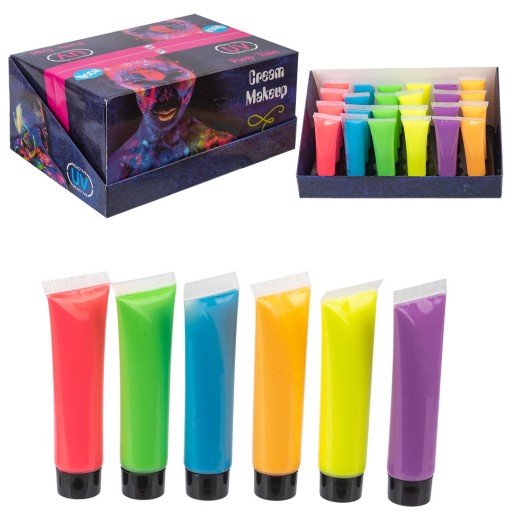 NEON UV PARTY TIME TELOVÁ FARBA NA MAĽOVANIE NA TVÁR 1 KS