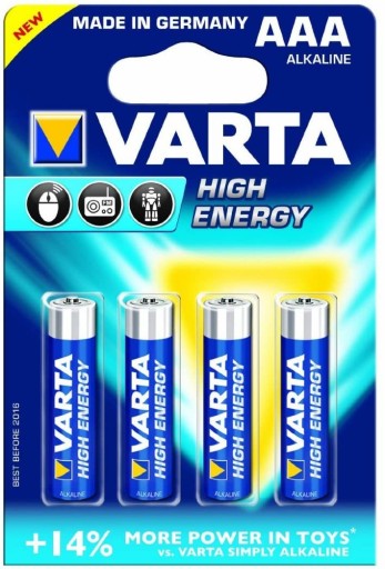 4x LR03 Varta Longlife Power MN2400 AAA batéria 1.