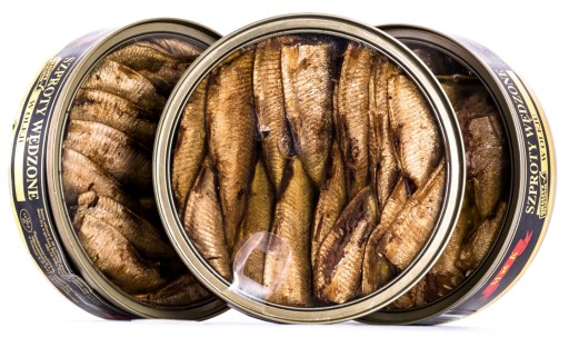 Zlaté šproty údené v oleji, omega 3, LOTYŠSKO