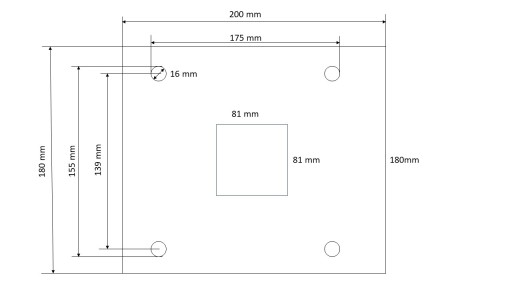 značka, montážna doska 200x180x6 MS.002