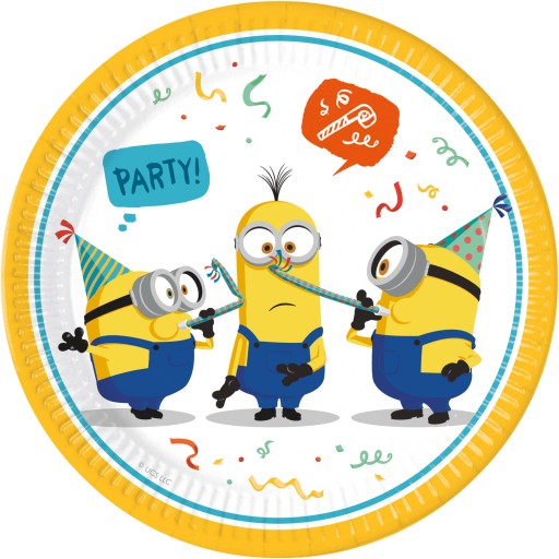 Narodeninové taniere Minions 23cm 8ks.