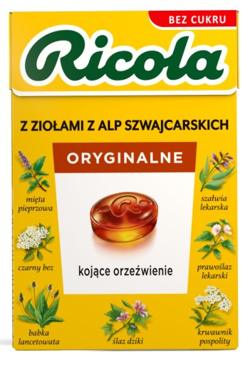Ricola bylinkové cukríky originálne upokojujúce osvieženie na hrdlo 27,5g