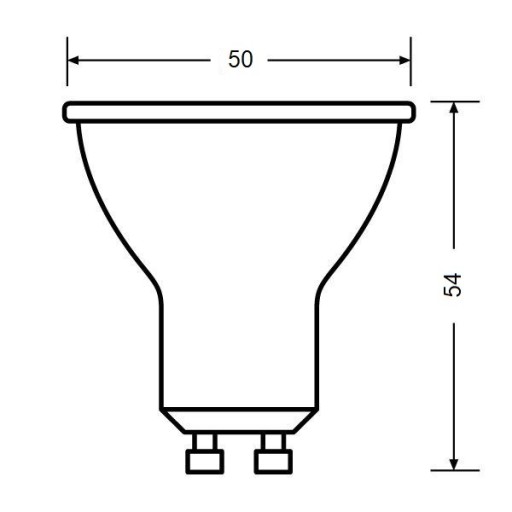 LED ŽIAROVKA GU10 4,5W = 50W 6500K 350lm OSRAM 36°