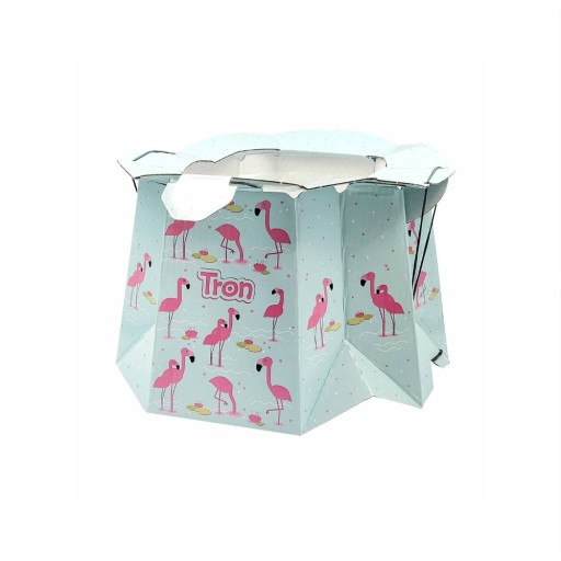 Tron JEDNORÁZOVÝ NOČNÍK pre deti Travel Tourist MINT FLAMINGOS