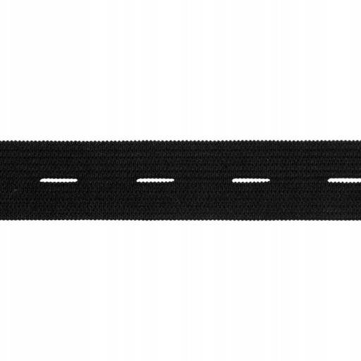 GUMIČKA S DIERKAMI PÁSKA GUMA NA OBLEČENIE 1,5CM BIELA 15MM - 5MB