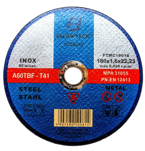 DISKY KOVOVÉ REZNÉ KOTOUČE 180/1,6 mm INOX FT
