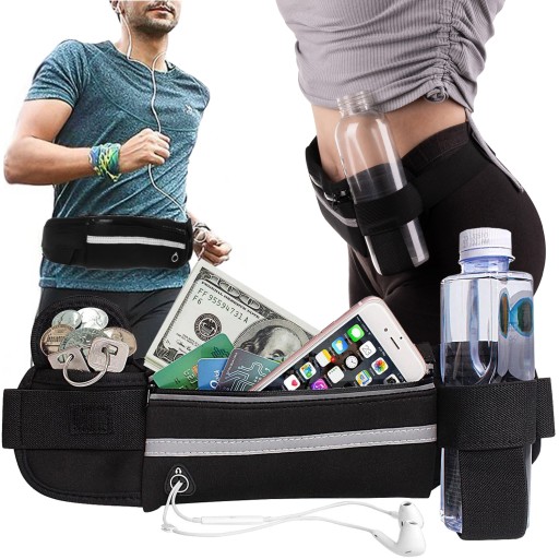 Dámska, pánska, športová, bedrová taška do pása s reflexnými prvkami