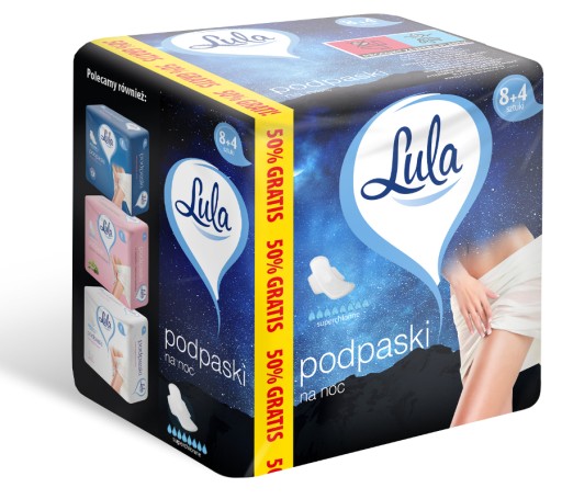 LULA SUPER ABSORBENTNÉ NOČNÉ SANITÁRNE NAPS X 12