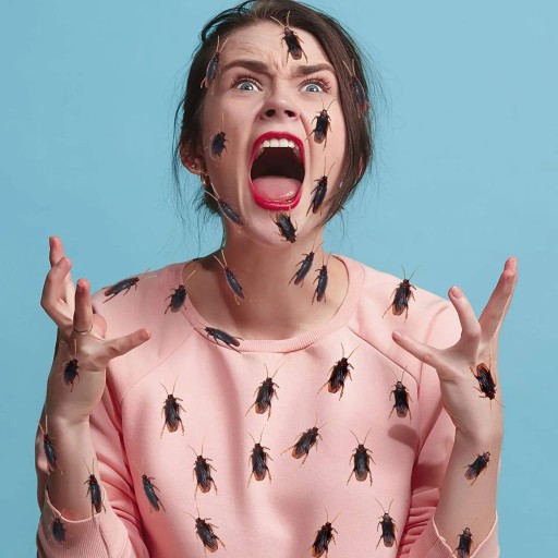 UMELÉ ŠVÁBY 20ks ČERVY PRE HALLOWEEN REALISTICKÝCH ŠVÁBOV