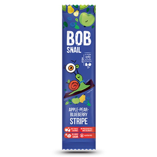 Bob Snail Stripe *Jablko-Hruška-Čučoriedka* 14g