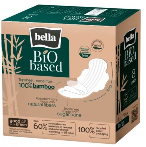 Hygienické vložky Bella Bio Based Long A'8 100% Bamboo
