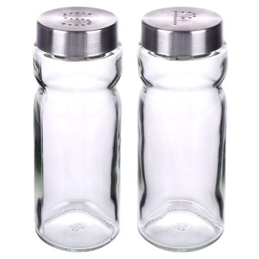 Súprava SOĽNIČKA A PAPRIKA, veľká soľnička, sklenená korenička, XL sada dochucovadiel