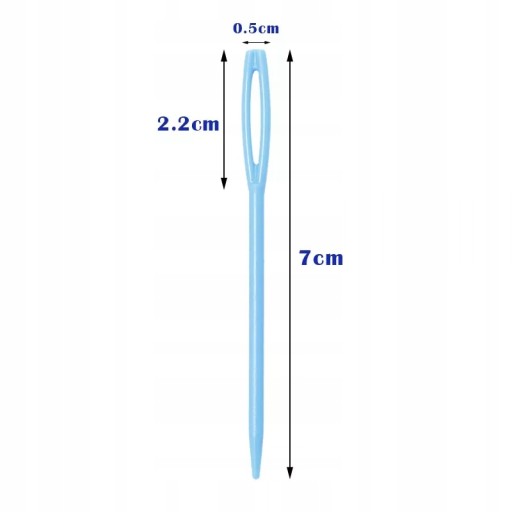 Plastová ihla na šitie vlny, 7 cm, 1 ks