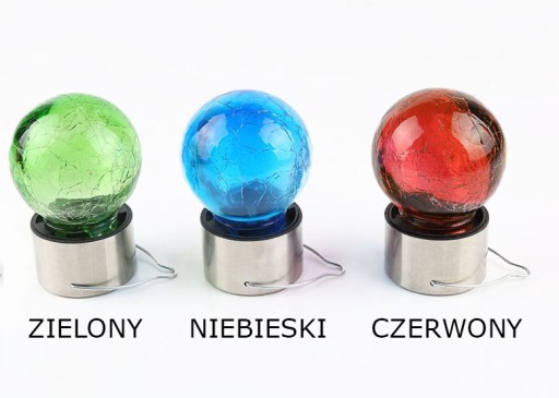 solárne svietidlo, žiarovka, farebné sklo dekor P-506