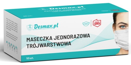 OCHRANNÁ MASKA MODRÁ DESMAX 50 ks. Modrá