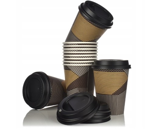 LINES jednorazové papierové poháre na kávu a čaj, 250 ml, 50 kusov