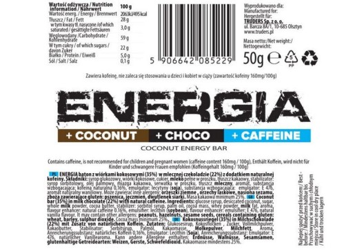 Energy - Kokosová energetická tyčinka 50g