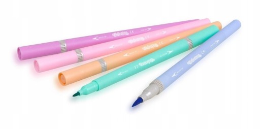 Fixky, fixky, obojstranne fixky, PASTEL, 10 farieb