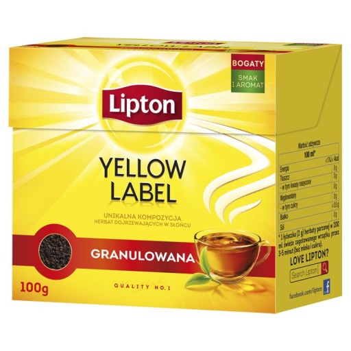Lipton YELLOW LABEL granulovaný čierny čaj 100g