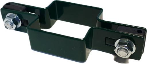 Zelená medzisvorka na stĺpik 60x60, zelený panel, priemer 4 mm