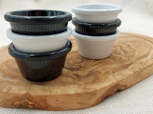 Šalátová misa melamínová ramekin, 7,5 cm, biela FROST