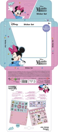 Totum Samolepky pre deti Kreatívna sada Disney Minnie Mouse 3 listy +