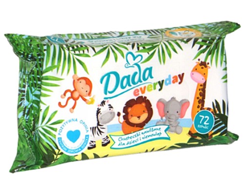DADA KAŽDODENNÉ Vlhčené obrúsky BALENIE 72 DADA