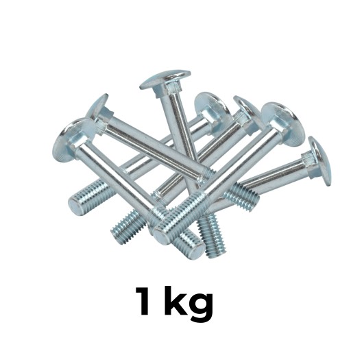 SKRUTKA NOSIČA M6X90 DIN 603 HRÍBOVÁ POZINKOVANÁ 1 Kg.