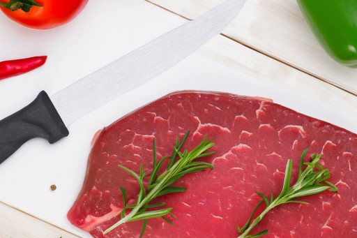 SADA STEAKOVÝCH NOŽOV 10ks na gril, zúbkovaná čepeľ, nerez