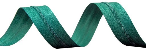 Páska na zips 3mm BOTTLE GREEN 20 zipsov 10mb