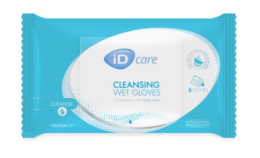 ID Care Wet Wash Rukavice Aloe Moisturized Rukavice Podložky na umývanie a hygienu
