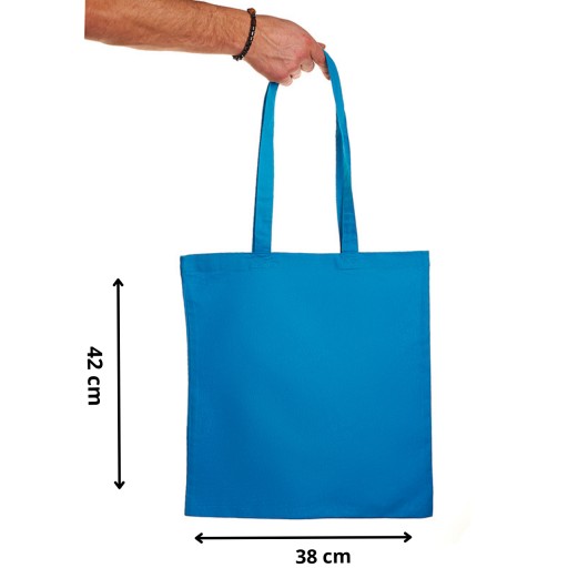 Odolná ekologická modrá bavlnená taška