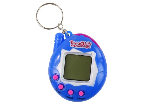 Tamagotchi v hre Vajcia Elektronické modré zvieratko