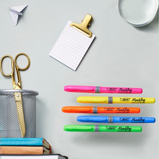 BIC BRITELINER GRIP ZVÝRAZŇOVAČ ŽLTÁ NEÓNOVÁ ŠKOLA