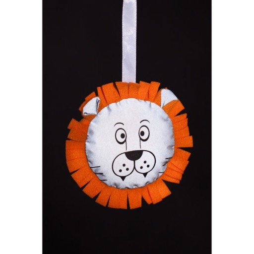 Reflexná kľúčenka maskot leva do detského batôžka