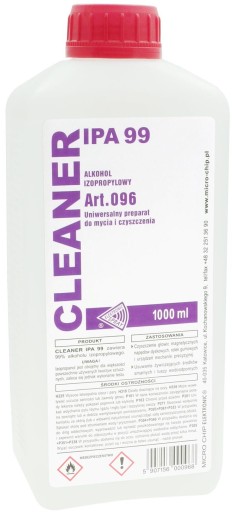 Čistič IPA99 (ISOPROPANOL), čistič elektroniky, ART.096, 1L