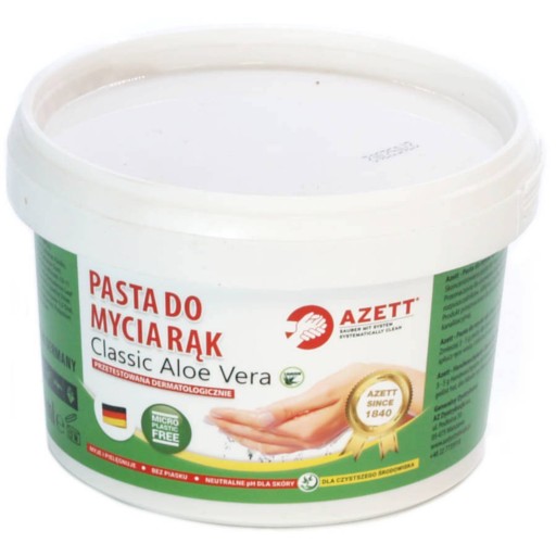 Nemecká BOZP pasta na ruky 0,5l Azett Aloes