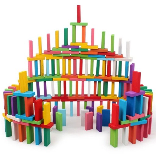 DOMINO drevené vyklápacie bloky 120 KS