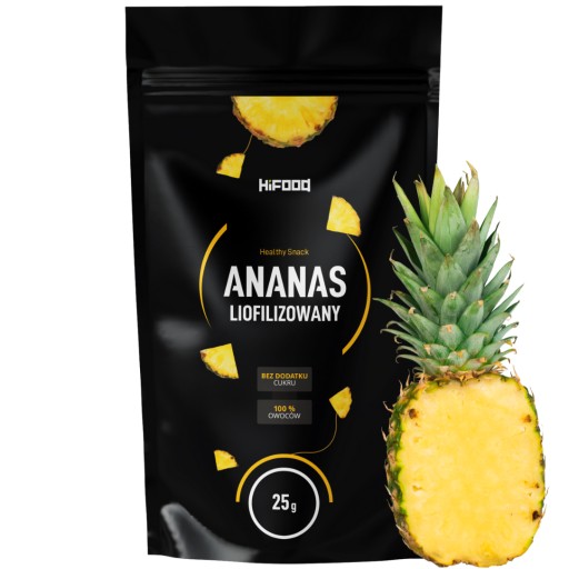 Lyofilizovaný ananás 25g HiFOOD PREMIUM kúsky