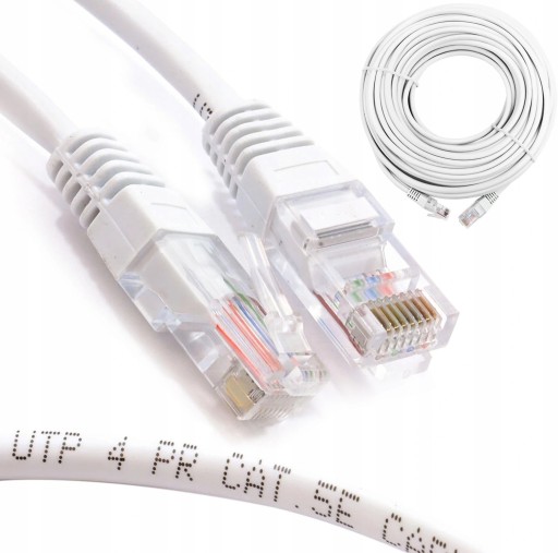 ZLATÝ RJ45 SKÚTENÝ PÁR ETHERNETOVÝ LAN KÁBEL 15m