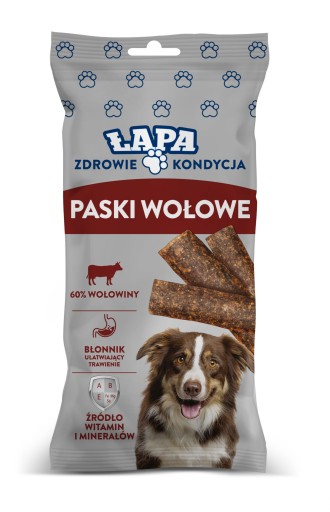Krmivo pre psov Snacki Beef Strips 50 g snack