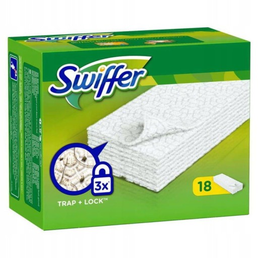 SWIFFER SUCHÉ OBLEČENIE NÁHRADA ZA MOP 18 KS MAGNET NA PRACH VLASY