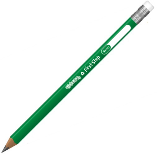 HRUBÁ ceruzka NA NAUČENIE SA PÍSAŤ, trojuholníková s gumou, COLORINO Jumbo HB