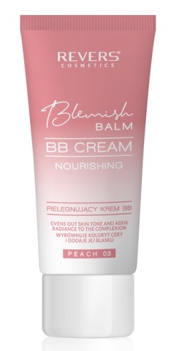 Výživný BB krém Peach 03 Revers Vyrovnáva tón pleti a dodáva jej žiarivosť