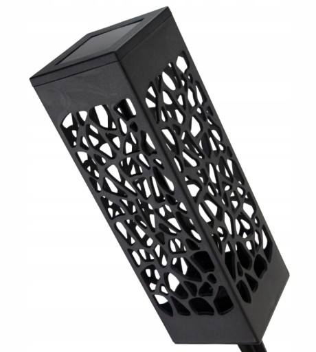 ZÁHRADNÁ SOLÁRNA LAMPA ČIERNA STÓĽOVÁ LED LAMPA 18x6x6 cm