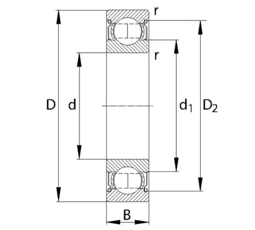 Guličkové ložisko 12x37x12mm gopart 12mm x 37