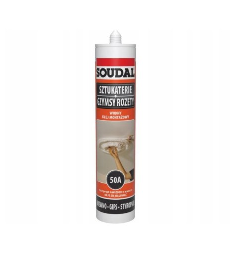 Montážne lepidlo na vodnej báze Soudal 50A Stucco Rosettes