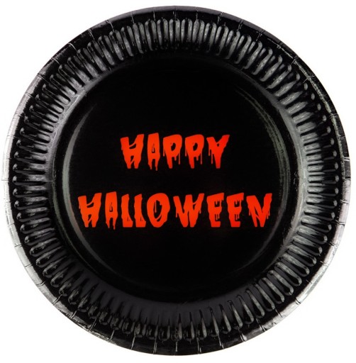 Papierové taniere Bloody halloween 18 cm 6 kusov HAL-062