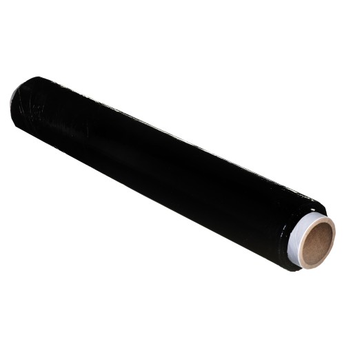 ČIERNA STRETCH FÓLIA 1,5KG NA TENKOM RUKÁV VEĽA FÓLIE